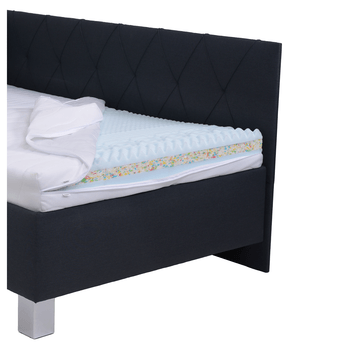 Postel s bočním čelem a matrací AFRODITE černá, 120x200 cm 2
