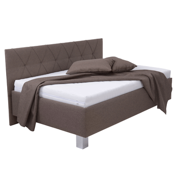 Postel s bočním čelem a matrací AFRODITE hnědá, 140x200 cm 1