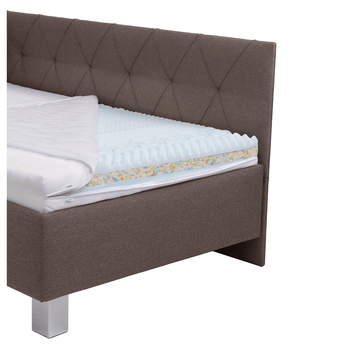 Postel s bočním čelem a matrací AFRODITE hnědá, 140x200 cm 2