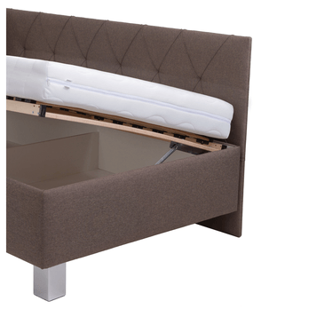 Postel s bočním čelem a matrací AFRODITE hnědá, 140x200 cm 3