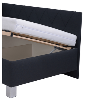 Postel s bočním čelem a matrací AFRODITE černá, 140x200 cm 3