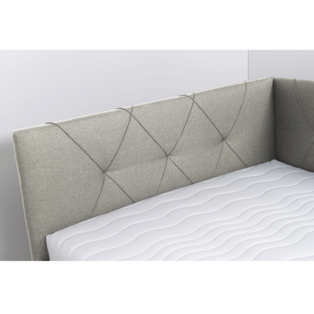 Rohová postel s matrací AFRODITE krémová, 140x200 cm 5