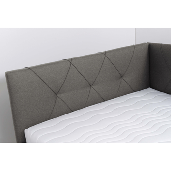 Rohová postel s matrací AFRODITE šedohnědá, 140x200 cm 5