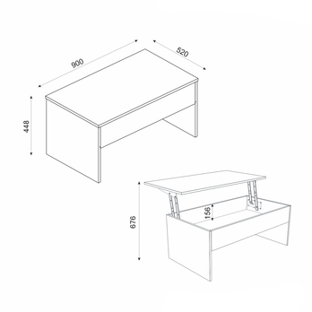 Konferenční stolek AKILI bílá 4