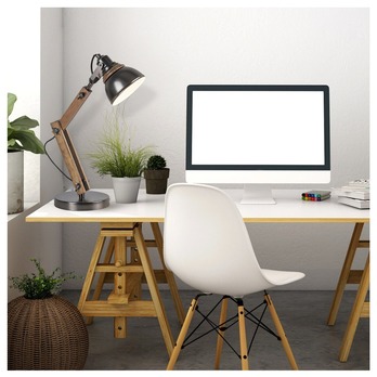 Stolní lampa AKSEL antracitová/buk 1