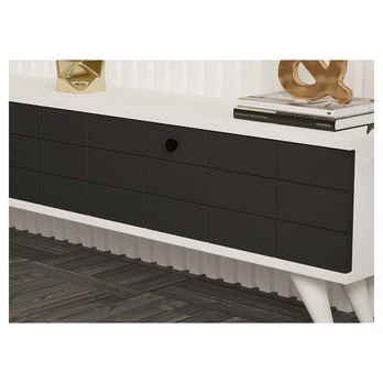 TV stolek ALBERI antracitová/bílá 5