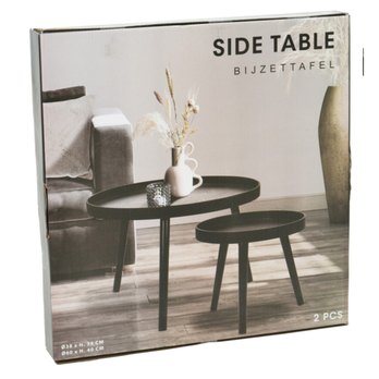Odkládací stolek ALBERT černá, set 2 ks 2