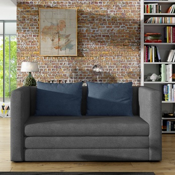 Pohovka ALBINA šedo-modrá 1