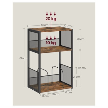 Přístavný stolek ALBUM rustikální hnědá 4