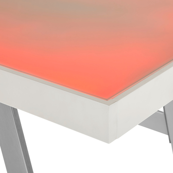 Psací stůl ALBUS 2 bílá, LED RGB osvětlení 4