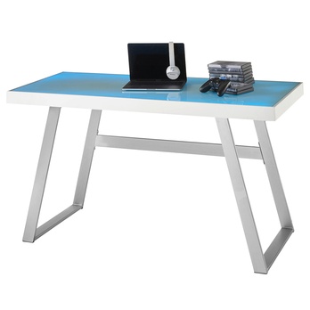 Psací stůl ALBUS 2 bílá, LED RGB osvětlení 11