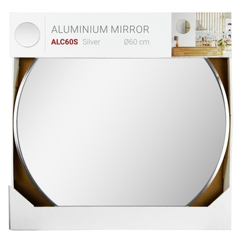 Zrcadlo ALC60S stříbrná, průměr 60 cm 3