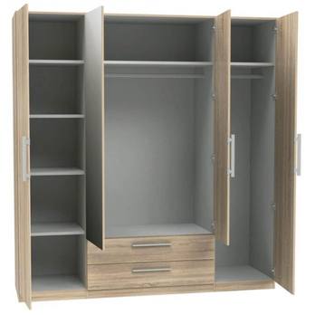 Šatní skříň ALEXA dub sonoma, 4dvéřová 3