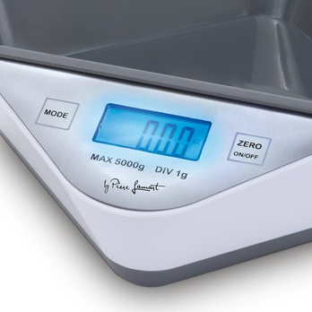 Kuchyňská váha s miskou ALFA bílá/šedá, max 5 kg 2