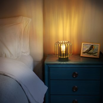 Stolní lampa ALFRED písková/šedá 1