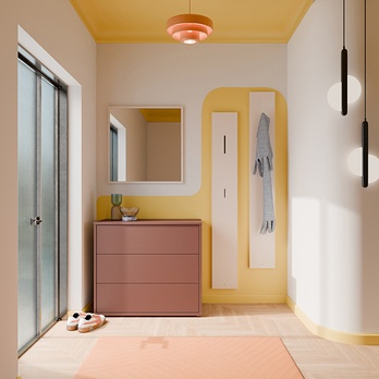 Komoda ALICE 2 terakota, šířka 95 cm 1