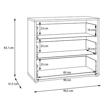 Komoda ALICE 2 terakota, šířka 95 cm 7