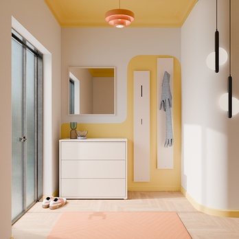 Komoda ALICE 2 písková, šířka 95 cm 1