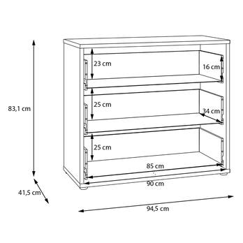 Komoda ALICE 2 písková, šířka 95 cm 7