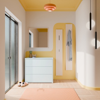 Komoda ALICE 2 šedá, šířka 95 cm 1