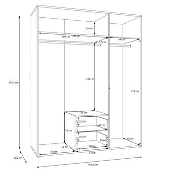 Šatní skříň ALICE 2 šalvějová 7