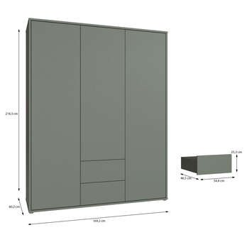 Šatní skříň ALICE 2 šalvějová 6