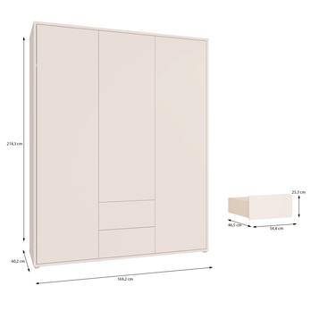 Šatní skříň ALICE 2 písková 6