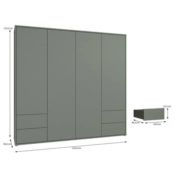 Šatní skříň ALICE 3 šalvějová 6