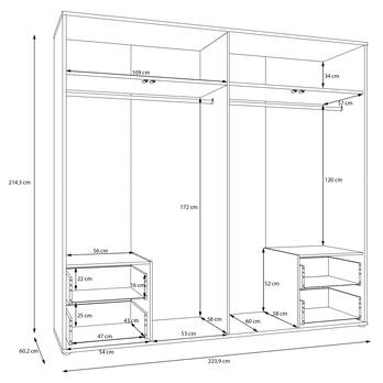 Šatní skříň ALICE 3 šalvějová 7