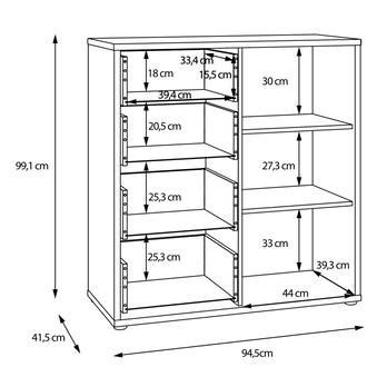 Komoda ALICE písková, šířka 95 cm 6