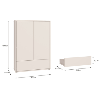 Skříň ALICE písková 6