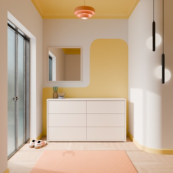 Komoda ALICE písková, šířka 155 cm 1