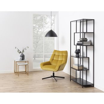Set 2 ks přístavných stolků ALISMA bílá/zlatá 2