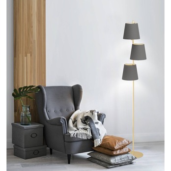 Stojací lampa ALMEIDA 2 ocel/mosaz 1