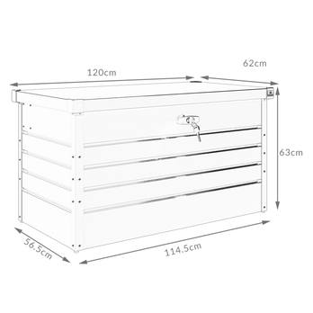 Zahradní box ALOM 3 světle šedá 9