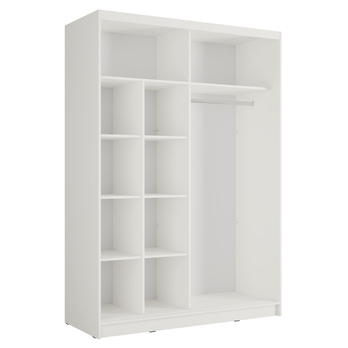 Šatní skříň ALUNA I bílá, šířka 150 cm 2