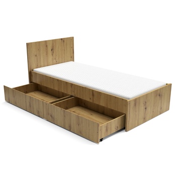 Postel ALVA dub artisan, 90x200 cm 1
