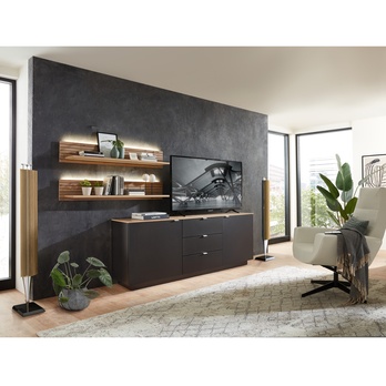 TV komoda AMBER II černá/dub artisan 4