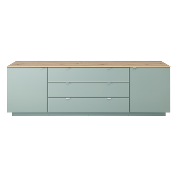 TV komoda AMBER rákosově zelená/dub artisan 2