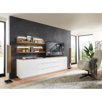 TV komoda AMBER bílá/dub artisan 1