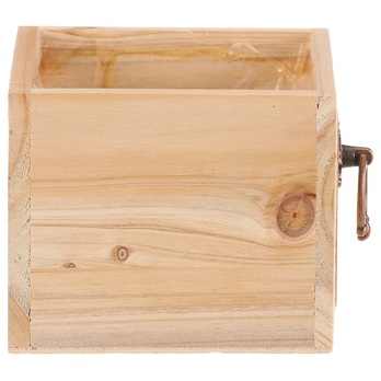 Obal na květináč AMIEL dřevo, šířka 13 cm 2