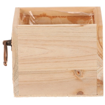 Obal na květináč AMIEL dřevo, šířka 13 cm 4