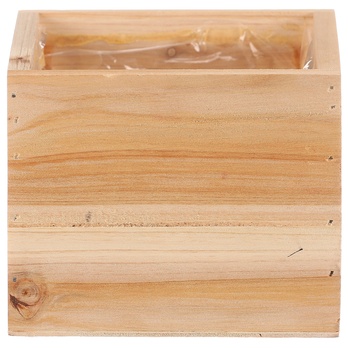 Obal na květináč AMIEL dřevo, šířka 13 cm 5