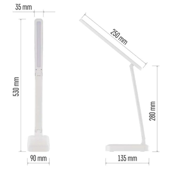 Stolní LED lampa AMY bílá 3
