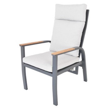 Zahradní sestava ANDEE světle šedá/teak 3