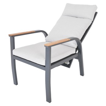 Zahradní sestava ANDEE světle šedá/teak 4