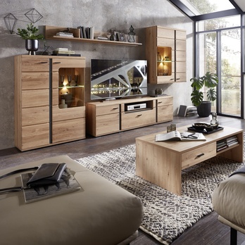 TV komoda ANIELA II 2 dub artisan/černá matná 1