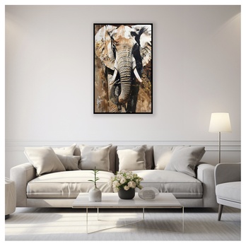 Obraz na plátně s rámem ANIMAL XI 60x90 cm, motiv slon 1