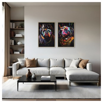 Obraz na plátně s rámem ANIMAL XXII 62x92 cm, motiv pes 1
