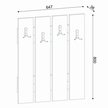 Předsíňový panel ANITA bílá 3
